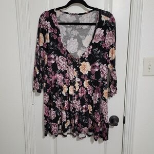 Torrid Floral Babydoll Top